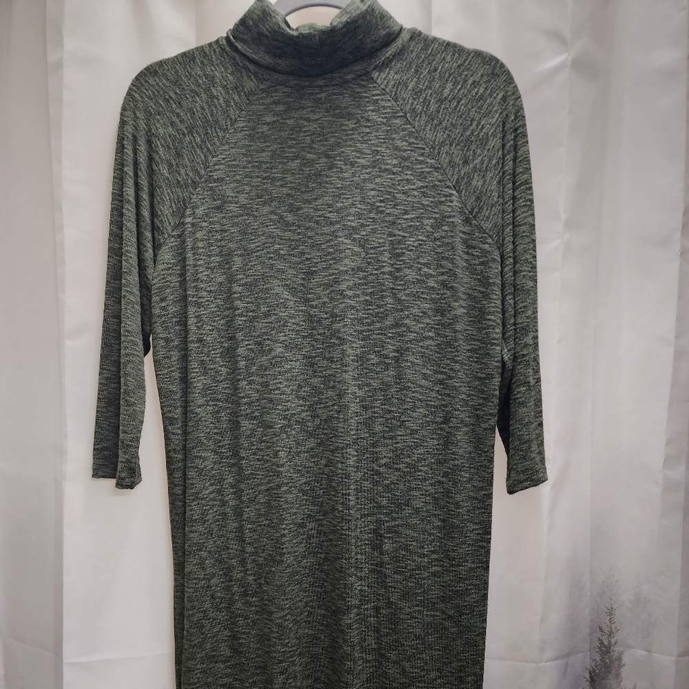 Muted Green Turtleneck Dress